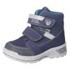 Winterstiefel PEPINO BY RICOSTA "Flo WMS: mittel", Kinder, Gr. 22, blau (navy), Lederimitat, Textil, casual, Schuhe, Klettschuh mit Warmfutter, Größenschablone zum Download