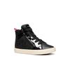 Sneaker GEOX "J MIRROLESS GIRL", Kinder, Gr. 31, schwarz, Lacklederimitat, Lederimitat, Textil, modisch, Schuhe, Schnürboots mit Warmfutter, Größenschablone zum Download