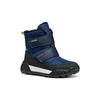 Winterstiefel GEOX "J TREKKYUP BOY B ABX", Kinder, Gr. 33, bunt (navy, limette), Textil, Synthetik, sportlich, Schuhe, Klettstiefel mit Warmfutter, Größenschablone zum Download