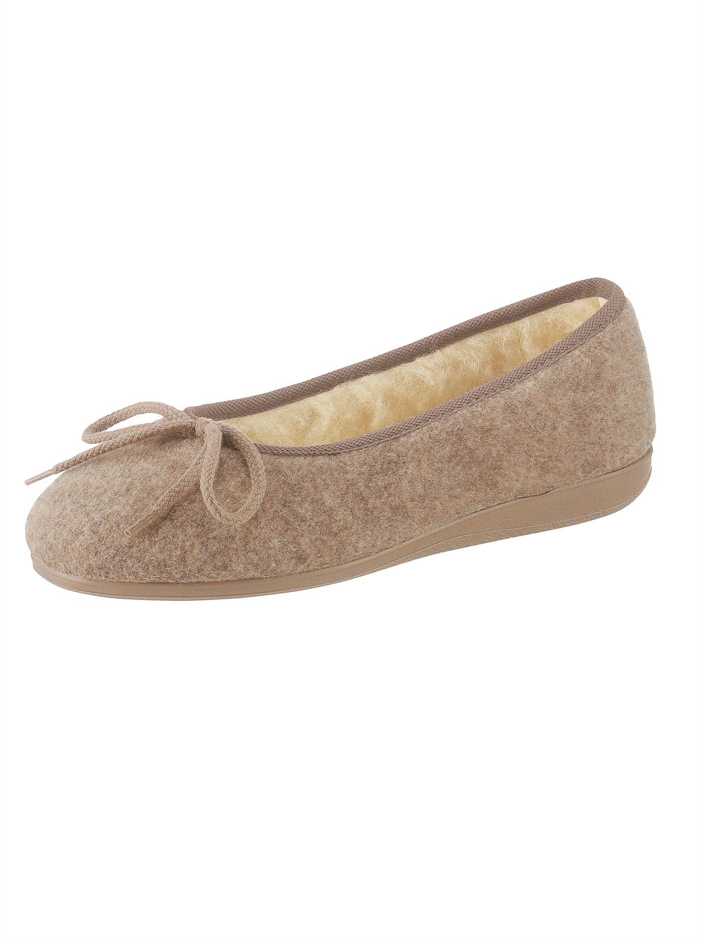 Hausschuh CLASSIC, Damen, Gr. 37, beige, Textil, Schuhe Hausschuh