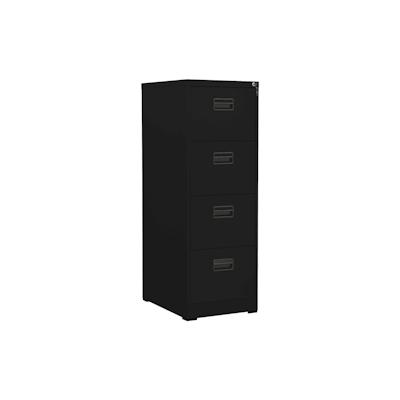 vidaXL Aktenschrank Schwarz 46x62x133 cm Stahl Image