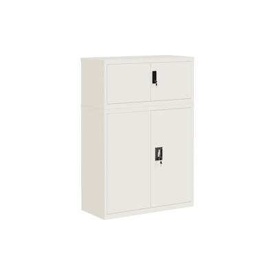 vidaXL Aktenschrank Weiß 90x40x130 cm Stahl Image