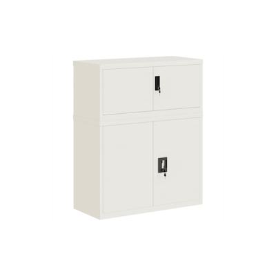 vidaXL Aktenschrank Weiß 90x40x110 cm Stahl Image