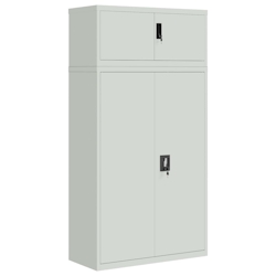 vidaXL Aktenschrank Hellgrau 90x40x180 cm Stahl Image