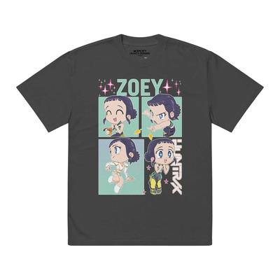 K-Pop Demon Hunters - "Huntrix Huntr/X Zoey" T-Shirt für Damen (Schwarz) Image