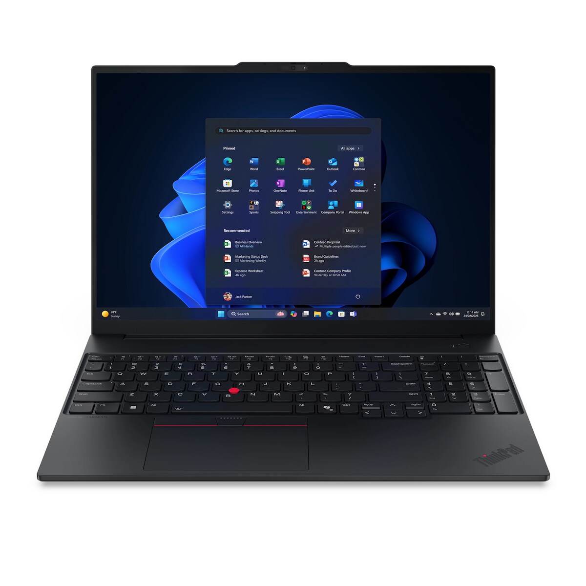 Lenovo ThinkPad E16 G3 (Black, 16" WUXGA, AMD Ryzen™ 5 220, 16 GB RAM, 500 GB SSD) mit Windows 11 Pro & Office 2024 Pro Image