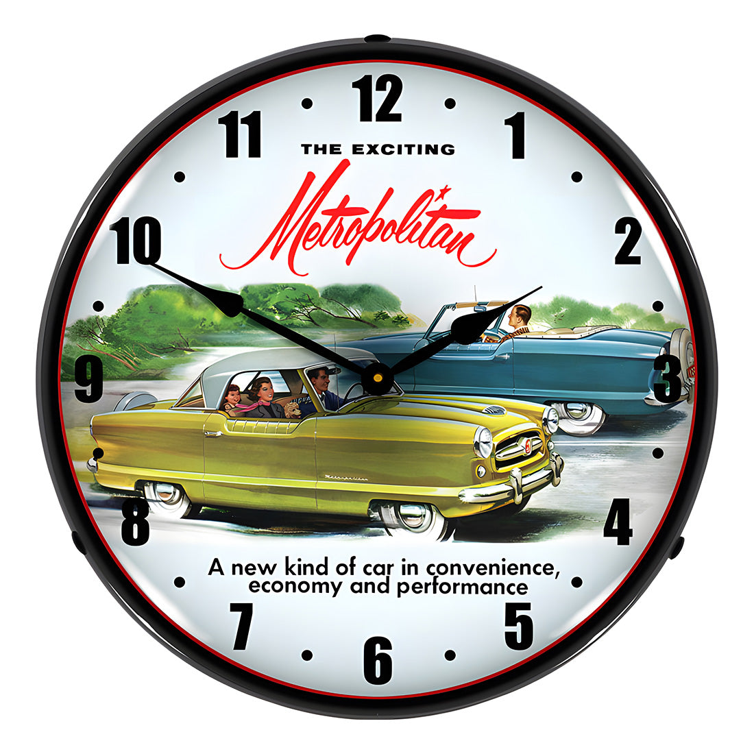 Collectable Sign and Clock 1955 Metropolitan Backlit Wall Clock