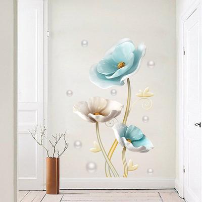 Flower Wall Sticker Wallpaper Self Adhesive Removable Mural For Bedroom Living Room Sofa Background Chinese Style Creative Vinyl Art Decoration Home Interior