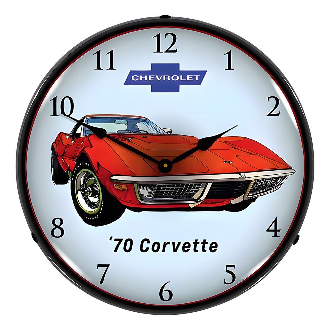 Collectable Sign and Clock 1970 Corvette Backlit Wall Clock