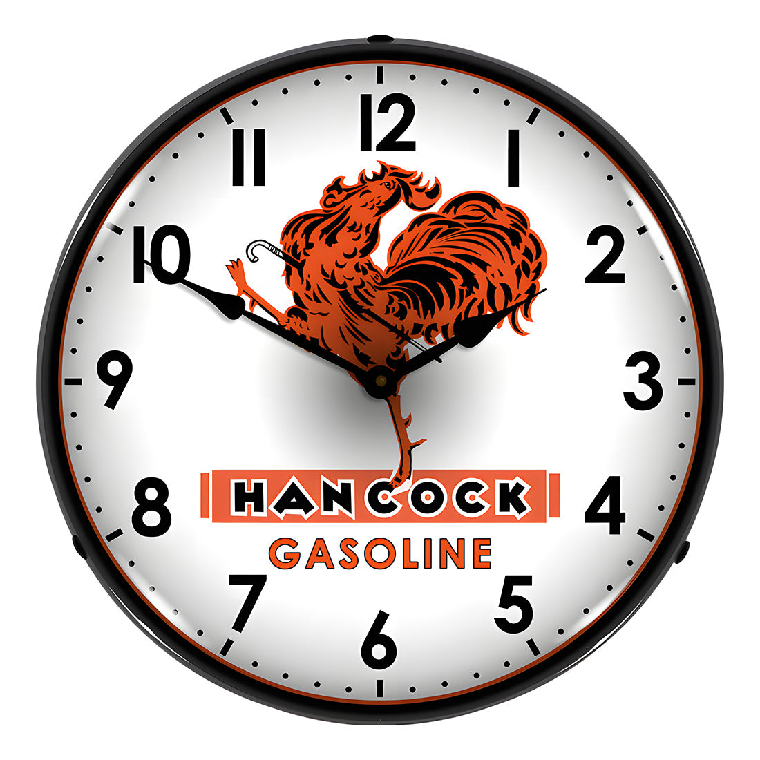 Collectable Sign and Clock Hancock Gasoline Backlit Wall Clock