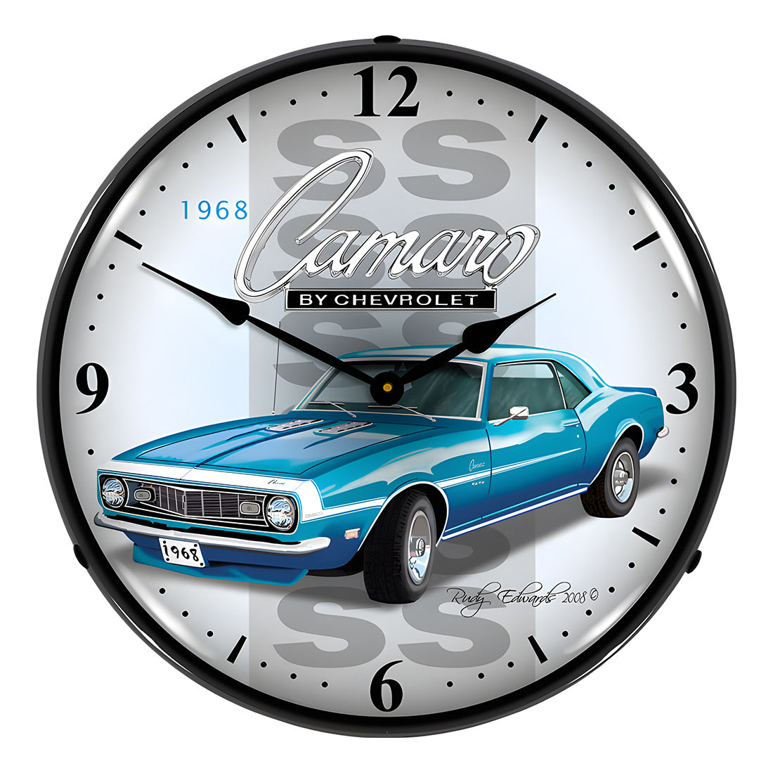 Collectable Sign and Clock 1968 Chevy Camaro SS Backlit Wall Clock