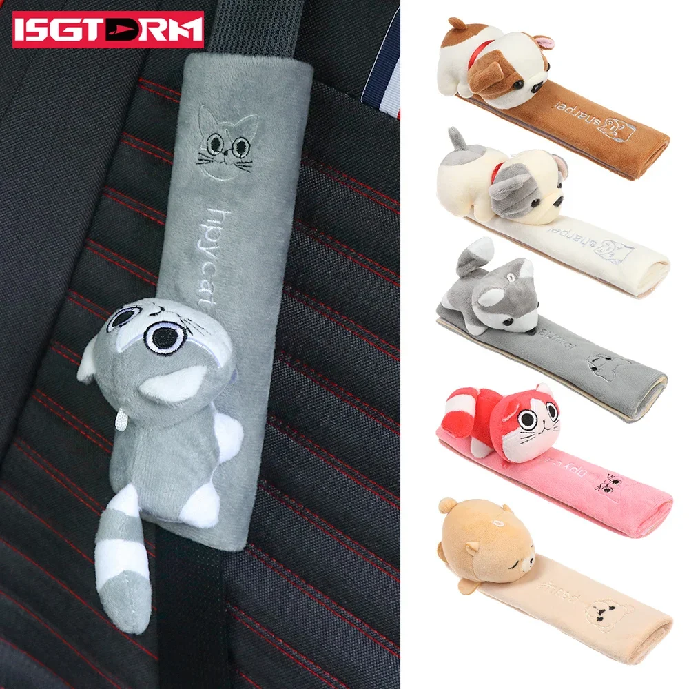 Cartoon Auto Sitz Gürtel Abdeckung Universal Auto Sitz Gürtel Schulter Pad Warme Flanell Innen Sitzkissen Schutz Sicherheit Schutz Image