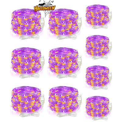 10 Pcs 5M/16.4FT 50 LED Beams Fairy String Lights Halloween Christmas Valentine's Day New Year Wedding Party Festival Indoor and Outdoor Decoration Copper Wire Lights USB Power Supply IP44 Waterproof