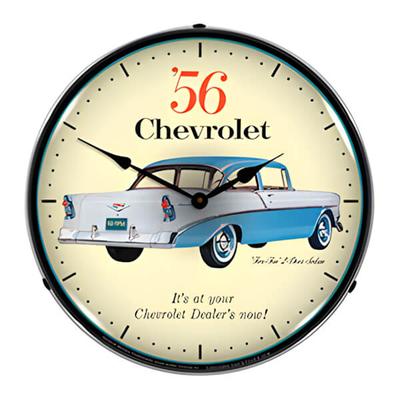 Collectable Sign and Clock 1956 Chevrolet Two Ten Backlit Wall Clock