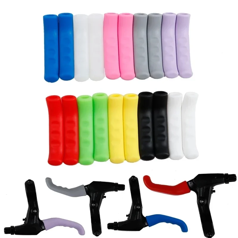2pcs Bicycle Brake Handle Cover Silicone Sleeve MTB Road Bike Brake Lever Protector Covers Mountain Bike Brakes Accessories