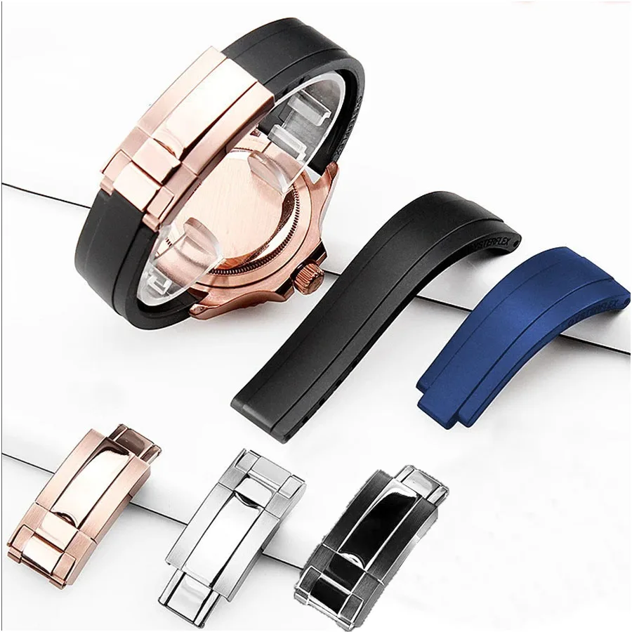 Silikon 20mm Armband Gummiband für Rolex Oyster Typ Konstant bewegung Cosmo meter Ditonna Serie Image