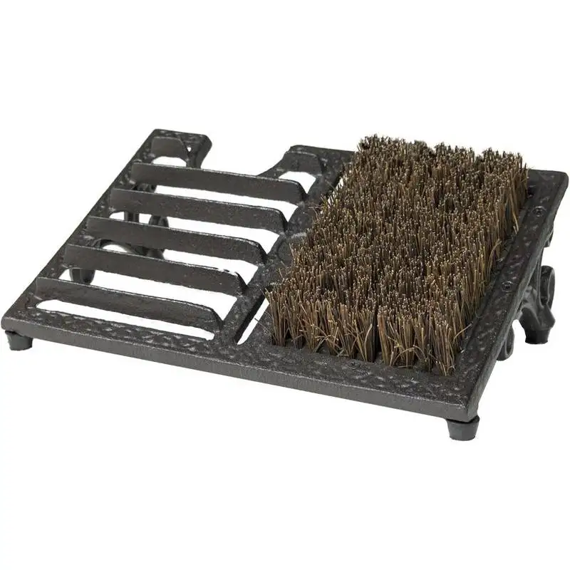 Robuster Stiefelschaber und Bürste aus Gusseisen – Vintage-Schlammreiniger für den Außenbereich, keine Montage erforderlich Image