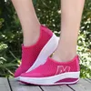 Schuhe Frauen Mesh flache Schuhe Turnschuhe Plattform Schuhe Frauen Slipper atmungsaktive Air Mesh Swing Wedges Schuh atmungsaktive Wohnungen