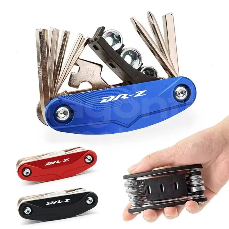 Für Suzuki Drz 400 Sm 400Sm Drz400sm 16 In 1 Werkzeug Reparatur Schraube Fahrer CNC Metall Motorrad Zubehör Image