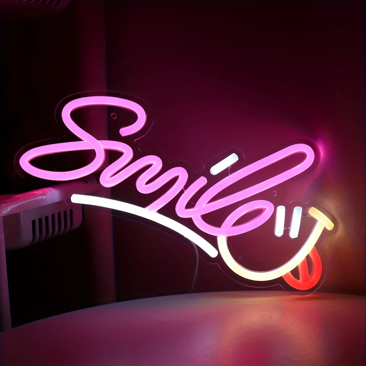 Smile Neon Signs, dekoratives helles Nachtlicht für Wanddekoration, LED-Licht, Neonschild, Kunst, dekorative Nachtlichter für Party