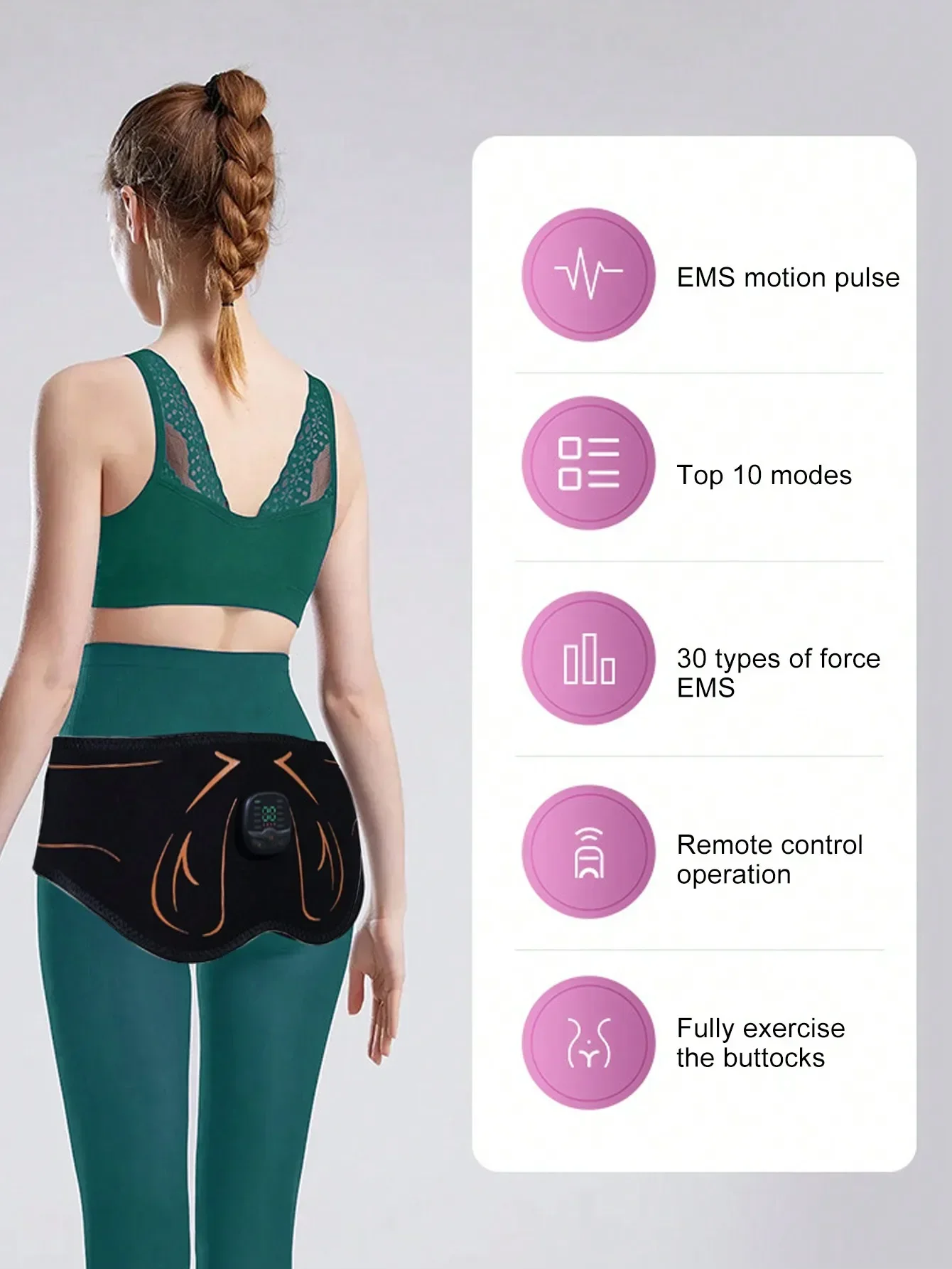 Elektrische EMS Hüften Trainer Butt Muskel Stimulator Mit Fernbedienung Gesäß Toner Lifting Körper Ausrüstung Image