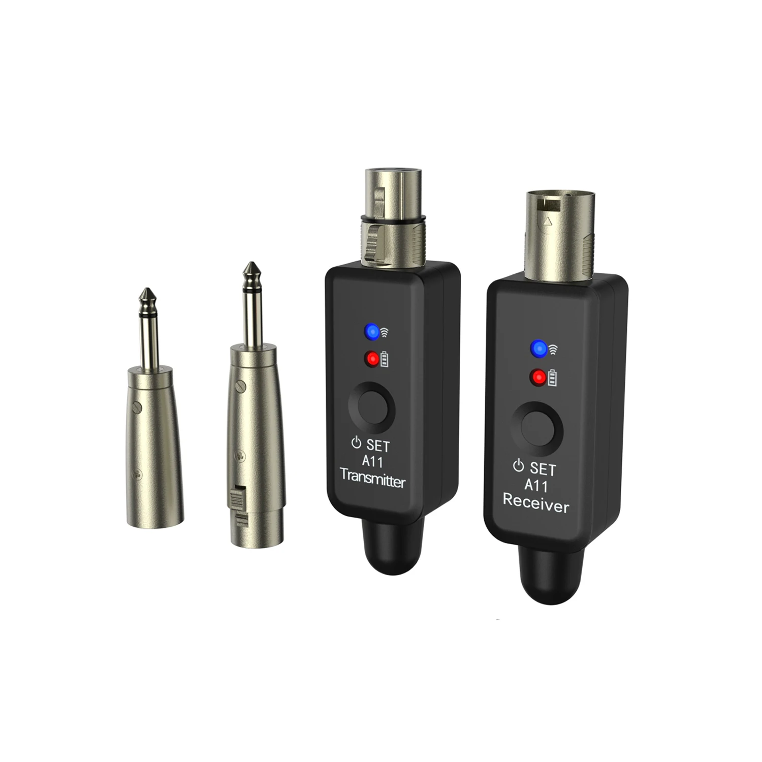 Drahtloser Mikrofon-Sender-Empfänger 2,4 GHz, XLR-Mikrofon-Funksystem, wiederaufladbarer kabelloser Mikrofon-Adapter für Audio Mi Image