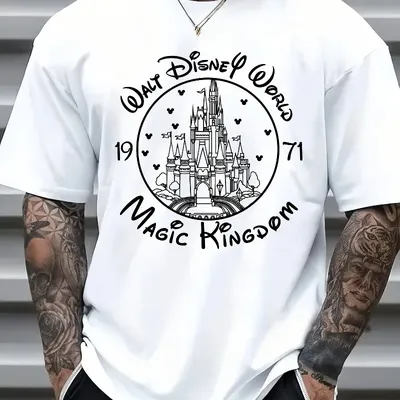 Disney authorized T-shirt parent-child men's short-sleeved Mickey family series loose breathable T-shirt men's and women's