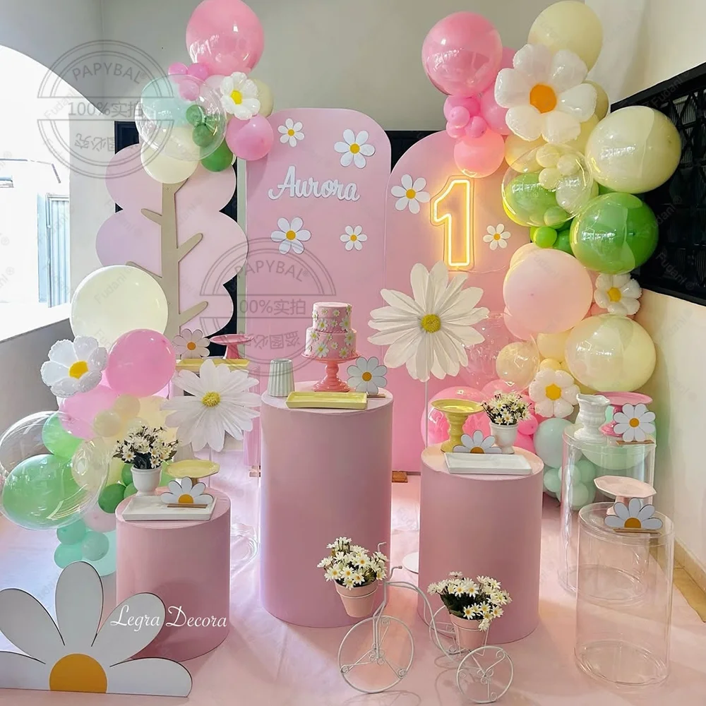 66-teiliges Macaron-Latex-Ballonbogen-Set mit Gänseblümchenmotiv, Geburtstagsparty-Dekoration, Babyparty, Geschlecht offenbaren, Jahrestag, Hochzeitszubehör Image