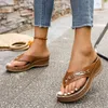 Sommer Frauen Hausschuhe Große Größe Plattform Keile Sandalen Rutschfeste Offene spitze Sandalen Flip-Flops Bequeme Strand Schuhe Slides Frauen