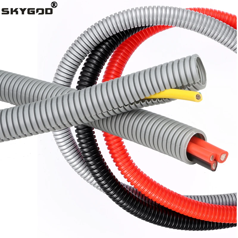 1 ~ 10 m PP-Wellrohr AD 7,5 mm ~ 34,5 mm Kabelbaummotor Elektrisches Drahtgewinde Kunststoffleitung Rohrschutz Isolierte Hülse Image