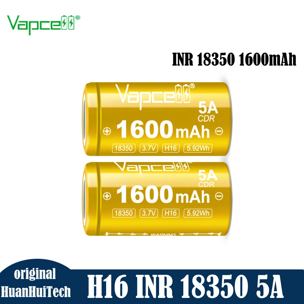 Original Vapcell H16 Inr 1600 3,7 mah 5a V Li-Ionen-Akku Wiederauf ladbare Zelle mit der höchsten Kapazität für Power-Spielzeug Image