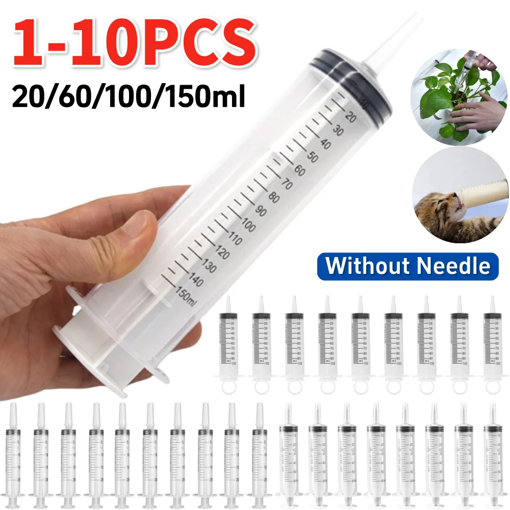 1-10pcs Liquid Syringe Glue Filling Enema Syringe Nutrient Sterile Health Without Needle Watering Refilling 150/100/60/20ml