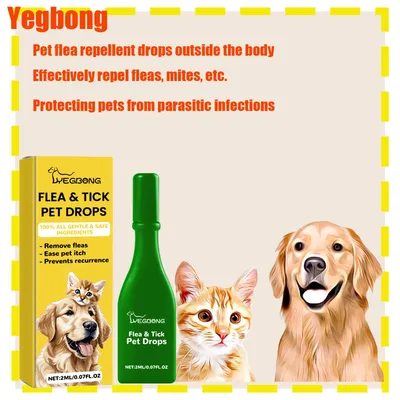 Yegbong Pet External Insect Repellent Droplet for Cat and Dog Cleaning External Fleas, Lices, Ticks, Skin Antipruritic Care