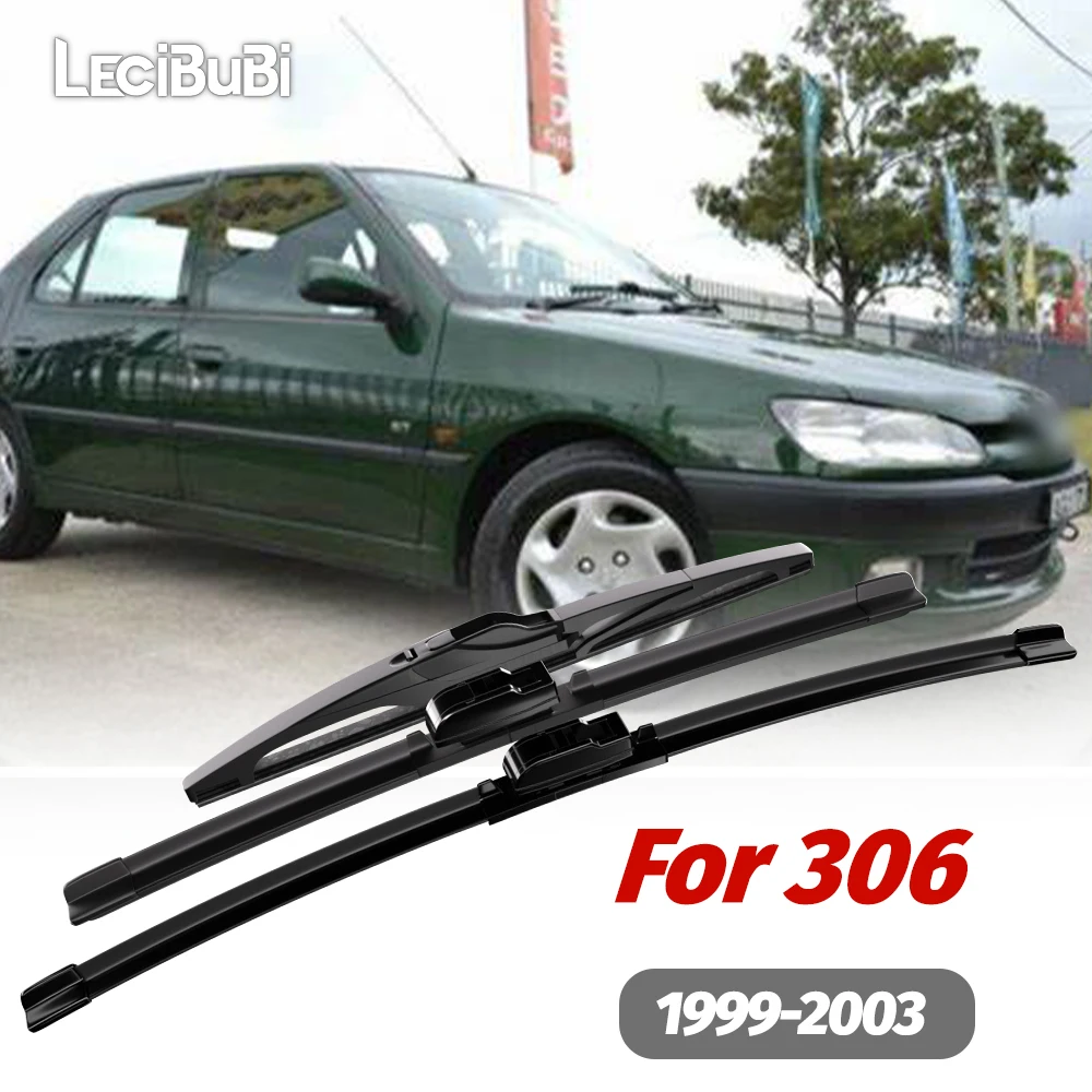 1 satz Vorne und Hinten Scheibenwischerblätter Scheibenwischer Für Peugeot 306 1999-2003 2000 2001 2002 Zubehör Image