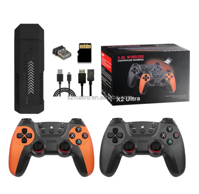 X2 Ultra TV Game Stick GD10 Plus Mini Game Player X2 2,4G Doppel Wireless Controller 4K HD Retro Video Konsole Image