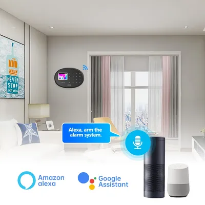 KERUI 4G Alarm Tuya Smart WIFI Home Alarm Sicherheit W204 Drahtlose Einbrecher Alarm Alexa Smart Leben Produkte Infrarot Motion sensor