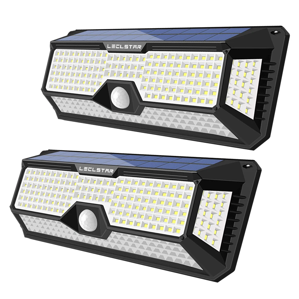 268 LED Solar-LED-Licht für den Außenbereich, Gartendekoration, Wandleuchte mit 3-Modus, IP65, wasserdichtes Solar-Bewegungsmelder-Licht für Hoftür
