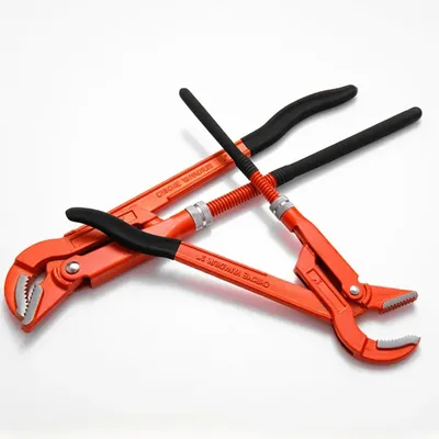 Eagle Point Pliers 1/1.5Inch Quick Pipe Wrench 45° Industrial Large Opening Throat Pliers Heavy Duty Plumbing Hand Tools