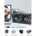 Ventola di raffreddamento con interfaccia USB, 5 V, ABS 120 mm, disponibile per laptop/computer/telefoni/microuttori, velocità 1400. Stile doppia divisa.1PC
