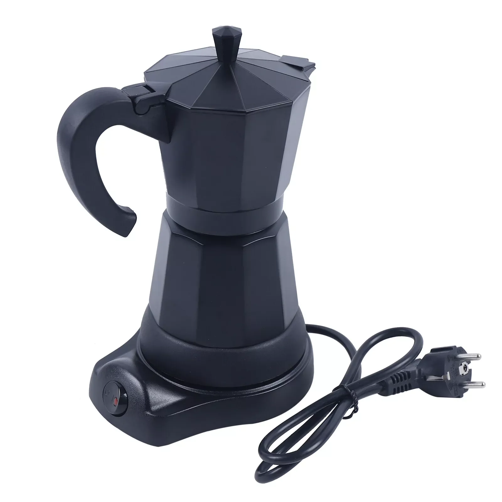 300 ml professionelle elektrische Kaffeemaschine, 6 Tassen, Espressomaschine, Mokkakanne, schwarz, EU-Stecker, 220–240 V Image