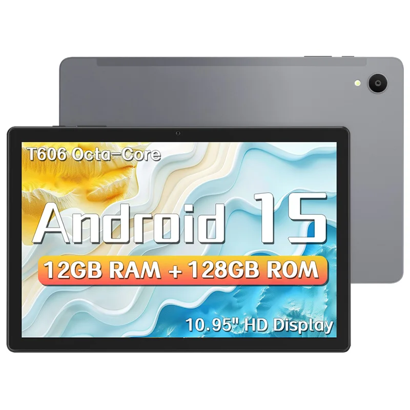 10,95-Zoll-Tablet Android 15 Tablets, 2025 verbessertes Android-Tablet mit Tastatur, 12 GB RAM + 128 GB ROM (1 TB Erweiterung), Octa-Core, 8000 mAh Image
