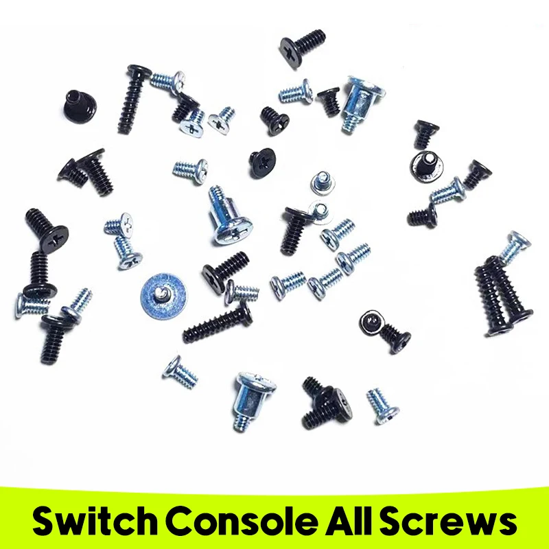 Alle Ersatzschrauben für Nin-tendo Switch OLED/Switch-Konsole, JoyCon Grips Gamepads-Schrauben, Switch Slide Repair-Schrauben Image