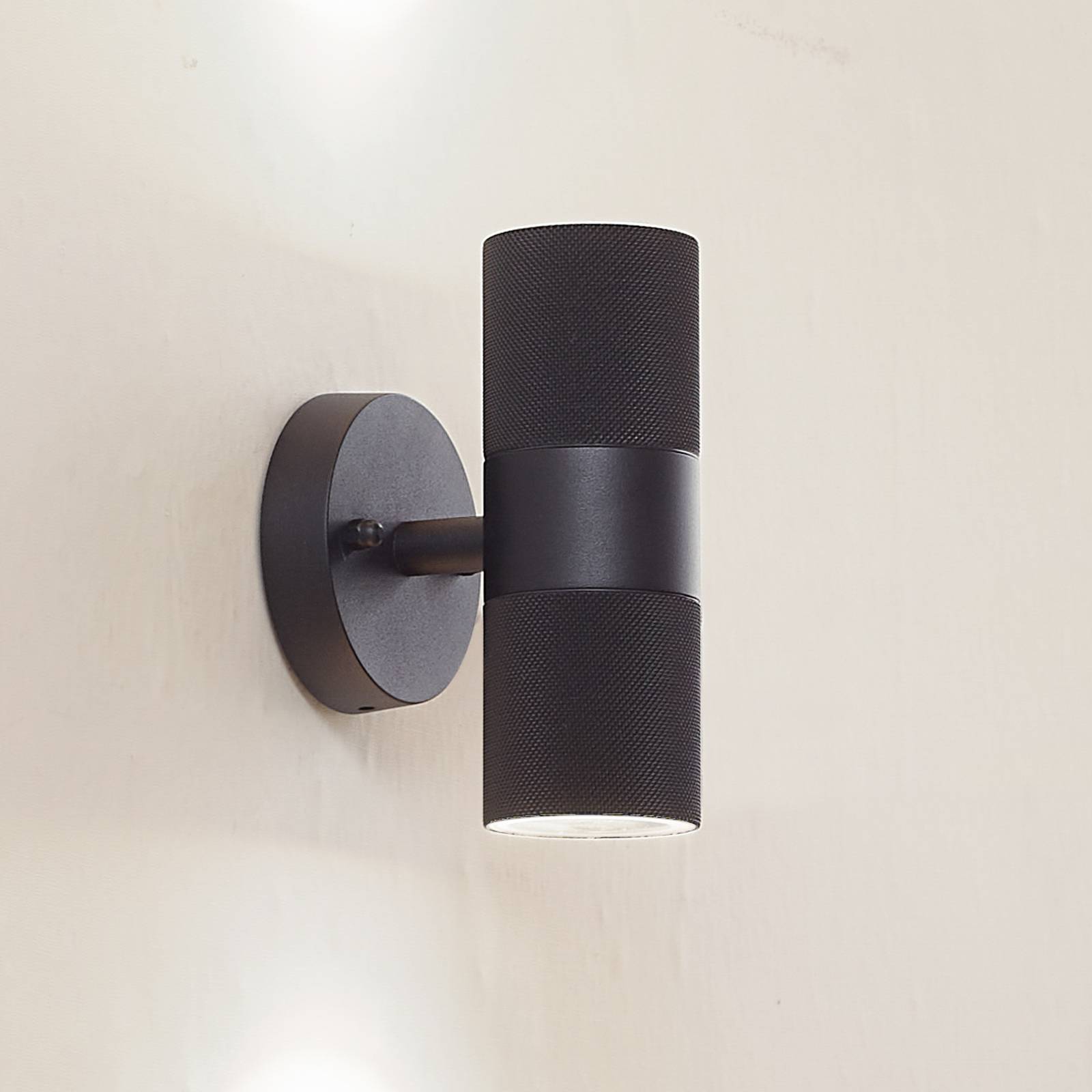 Outdoor Wall Light Jovane Lindby, dimmable, Black, Aluminium, Modern, Outdoor Wall Light