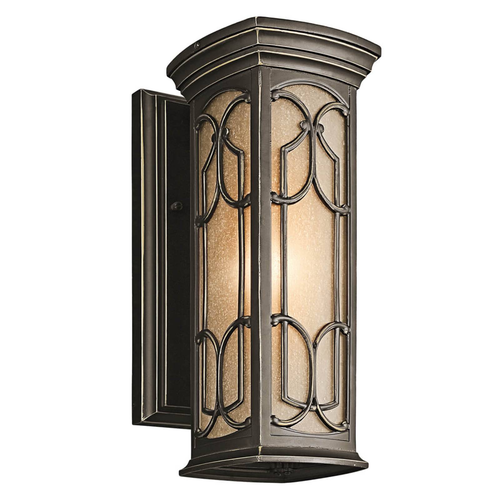 KICHLER Outdoor Wall Light Franceasi, Bronze / antique brass, metal, Antique, Outdoor Wall Light