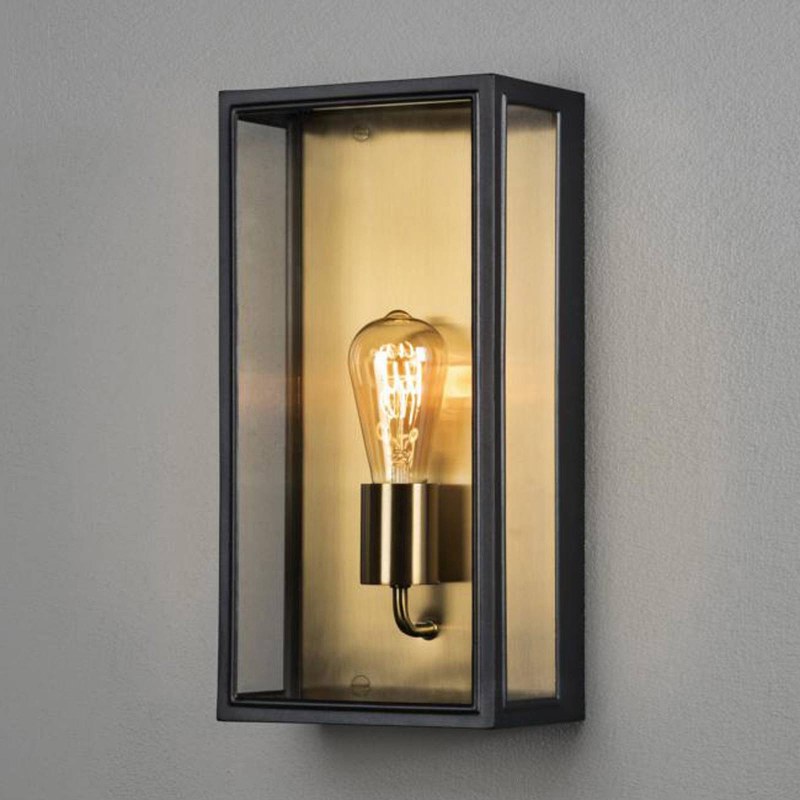 Konstsmide Outdoor Wall Light Carpi, dimmable, Black, metal, Modern, Outdoor Wall Light