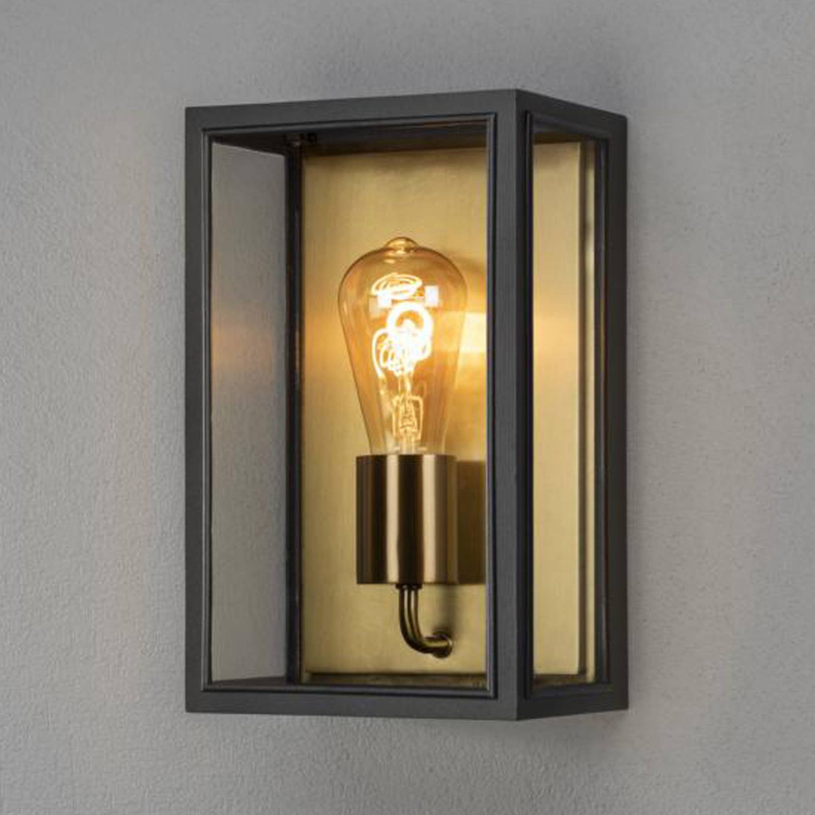 Konstsmide Outdoor Wall Light Carpi, dimmable, Black, metal, Modern, Outdoor Wall Light