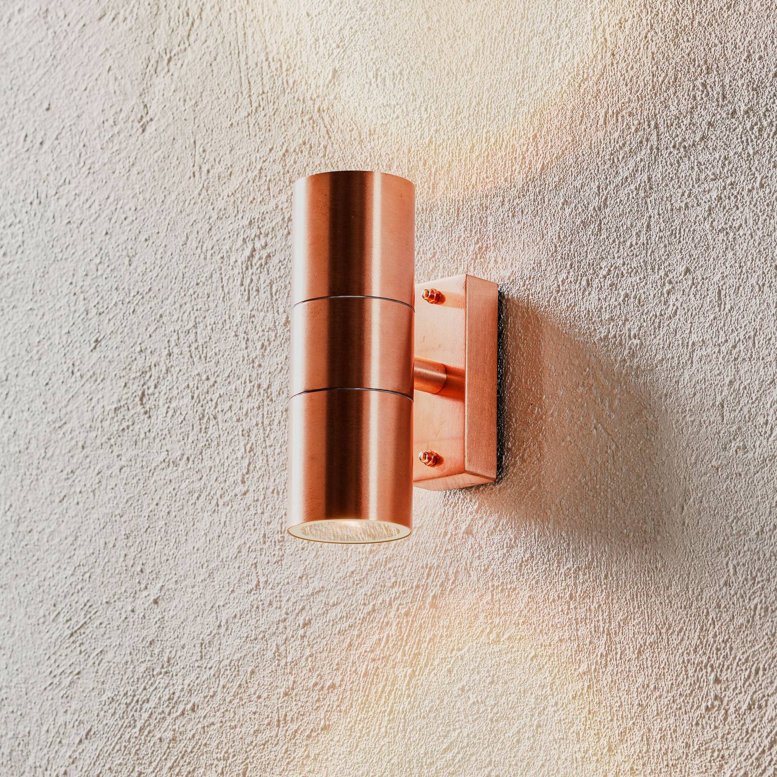 Nordlux Outdoor Wall Light TIN, dimmable, Copper, metal, Modern, Outdoor Wall Light