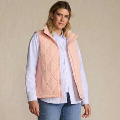 Women’s Insulated FeatherFree Onion Quilted Gilet, Women, size: 16-18, petite, Pink, Polyester, by Lands' End