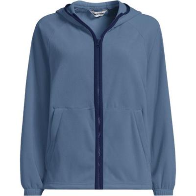 Anyweather Hooded Fleece Jacket, Women, size: 24-26, plus, Blue, Polyester, by Lands' End