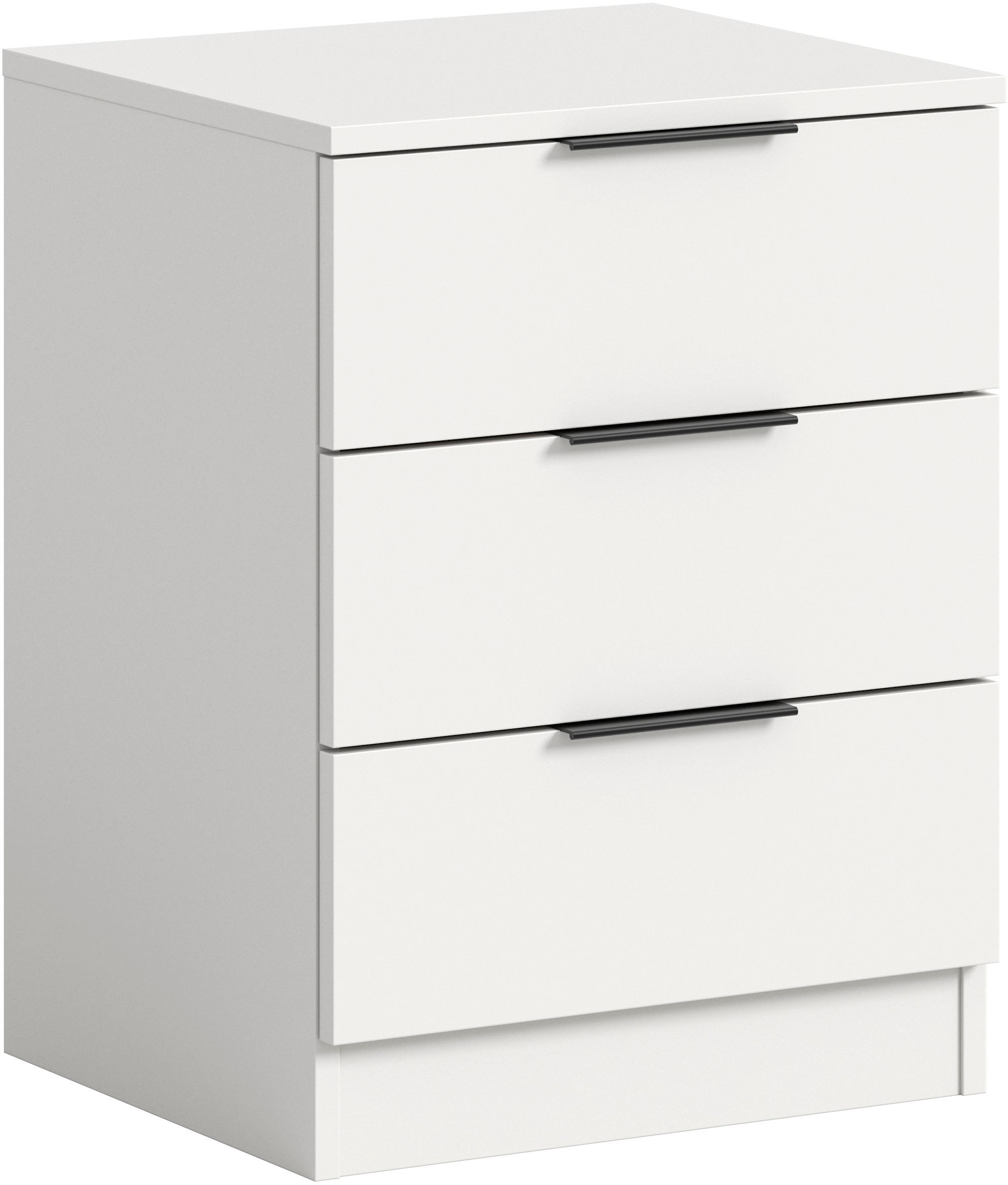 Nachtkommode HOME AFFAIRE "Skarde Nachttisch Beistelltisch Kommode, Breite: 45 cm", weiß, B:45cm H:60cm T:40cm, Spanplatte, Sideboards, Skarde, Nachtkommode, 3 Schubkästen, weiß Image